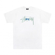 REV. STOCK EMB. TEE-WHT.BLUE